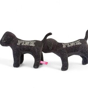 Victoria's Secret PINK collectible dog‎ plush lot rainbow glitter 2009 release